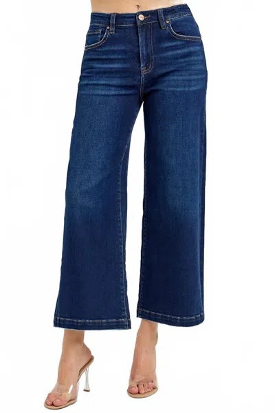 Risen High Rise Ankle Jean In Denim In Blue