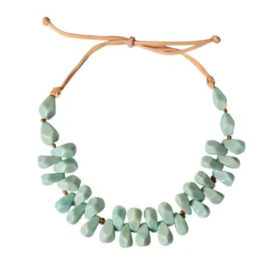 Tagua Jewelry Women's Fabiola Necklace In Celeste In Green