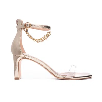 Chinese Laundry Women's Yara Ankle Strap Sandal In Gold In White