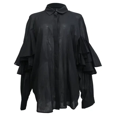 Totême Locarno Shirt In Black Cotton In Black