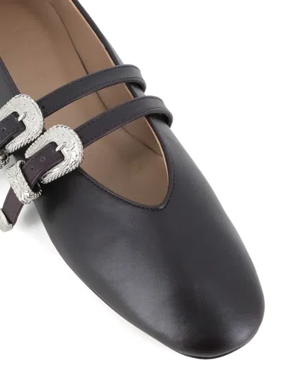 Le Monde Beryl Claudia Buckle-strap Ballet Flats In Black