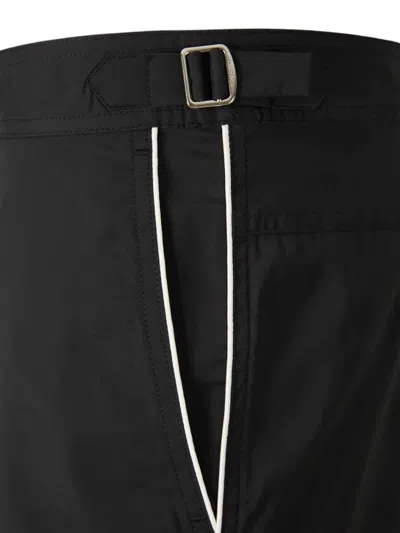 Tom Ford Black Swimsuit With Buckle On The Front In Tech Fabric Man