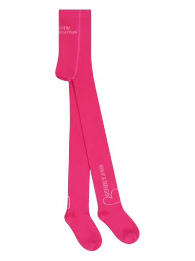 Agatha Ruiz De La Prada Heart Checkered Dress Set In Pink