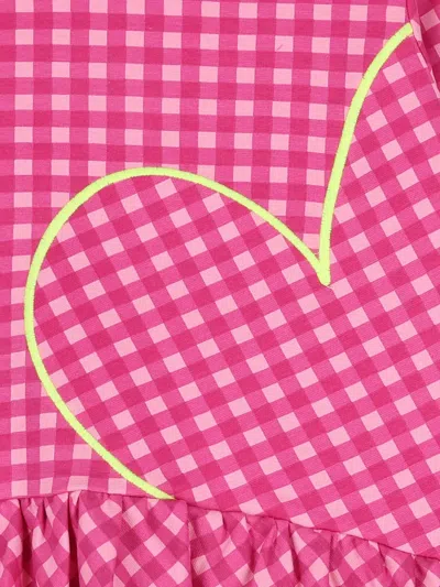 Agatha Ruiz De La Prada Heart Checkered Dress Set In Pink