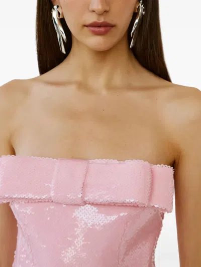 The New Arrivals Ilkyaz Ozel Sisu Sequin-embellishment Maxi Dress In Pink