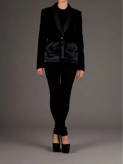 Giles Fitted Jacket In Black