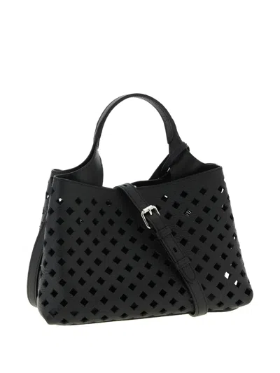 Tod's Micro Apa Perforated-leather Tote Bag In Black