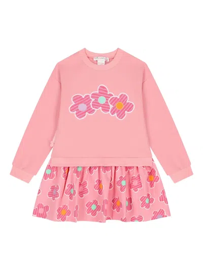 Agatha Ruiz De La Prada Floral Appliqué Dress Set In Pink