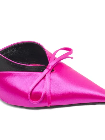 Pre-owned Balenciaga Knife Bow-detail Slingback Heeled Pump In Pink
