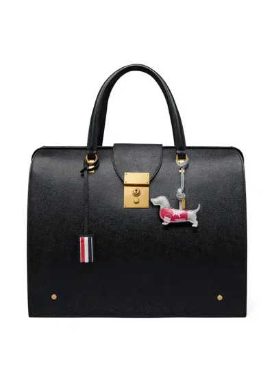 Thom Browne Hector Bag Charm In Metallic