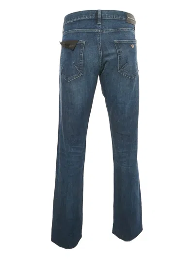 Pre-owned Emporio Armani Logo-appliqué Jeans In Blue