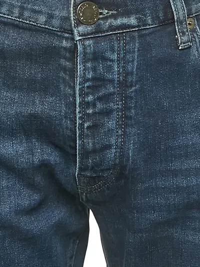 Pre-owned Emporio Armani Logo-appliqué Jeans In Blue