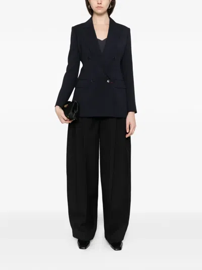 Max Mara Double-breasted Blazer In Black