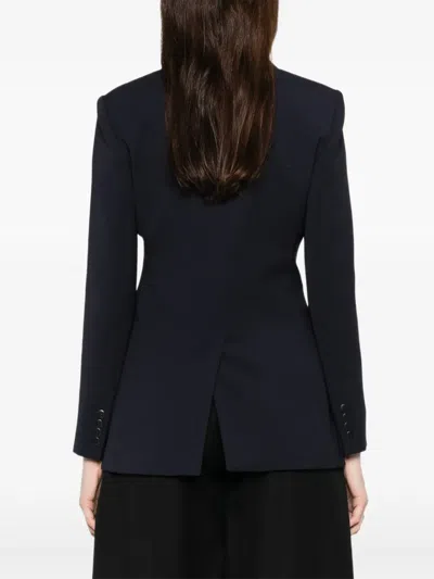 Max Mara Double-breasted Blazer In Black