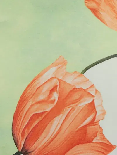 Pre-owned Alice And Olivia Jersey Floral Maxi Dress In Green