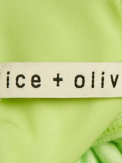 Pre-owned Alice And Olivia Jersey Floral Maxi Dress In Green