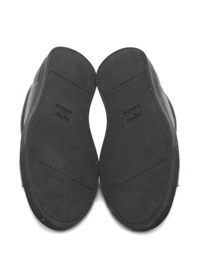 Pre-owned Fendi Monster Eye Leather Sneakers In Black