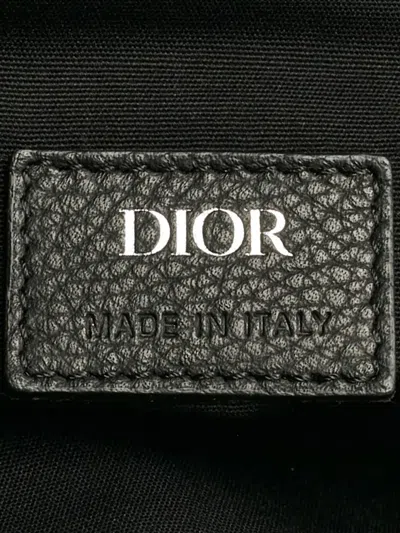 Pre-owned Dior Saddle Oblique-canvas Shoulder Bag In Blue