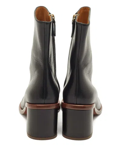 Pre-owned Chloé Meganne Leather Boots In Black