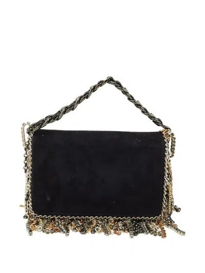 Pre-owned Jimmy Choo Suede Chain-strap Mini Bag In Black