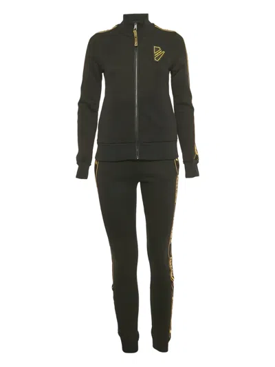 Pre-owned Fendi Logo-applique Tracksuit In Black