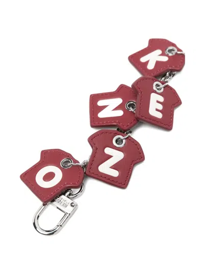 Kenzo T-shirt Pendant Keyring In Red