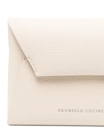 Brunello Cucinelli Envelope Chain-strap Mini Bag In Neutral