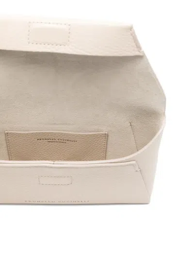 Brunello Cucinelli Envelope Chain-strap Mini Bag In Neutral