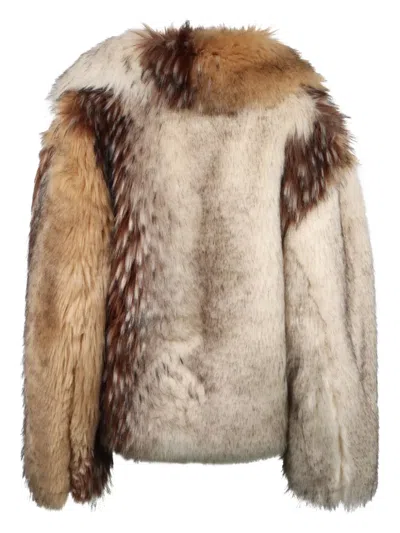 Des_phemmes Faux-fur Jacket In Brown