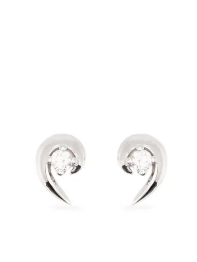 Shaun Leane Talon Diamond Stud Earrings In Silver