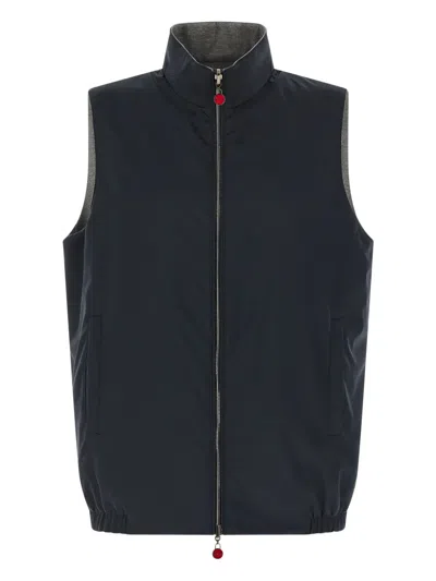Kiton Reversible Vest In Black
