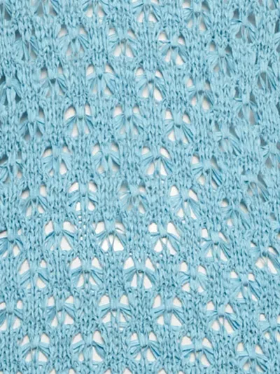 Pre-owned Rotate Birger Christensen Tessa High-neck Midi Dress In Blue