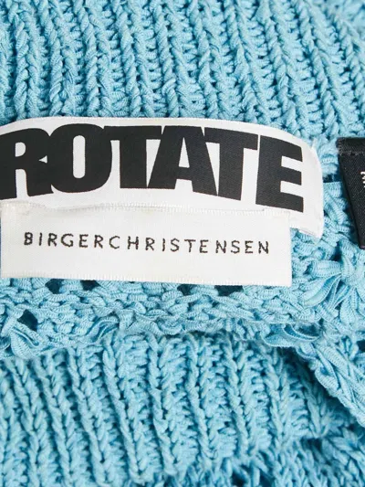 Pre-owned Rotate Birger Christensen Tessa High-neck Midi Dress In Blue