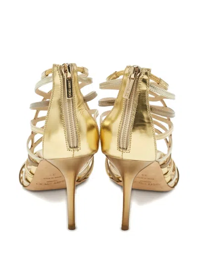 Pre-owned Jimmy Choo Glenys Gladiator Straps Sandals In Gold