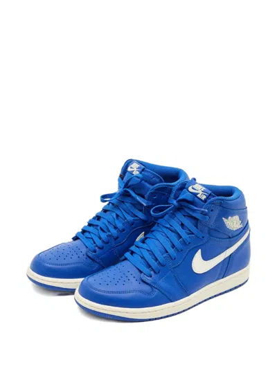 Pre-owned Jordan Retro 1 High-top Sneakers In Blue