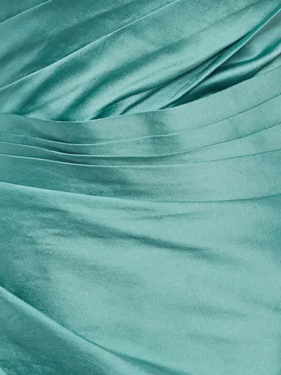 Pre-owned Tarik Ediz Draped Maxi Dress In Green