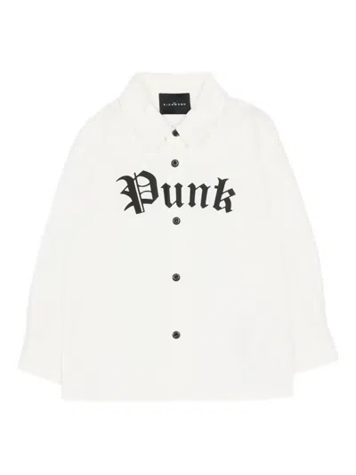 John Richmond Junior Long-sleeve Graphic Shirt In White