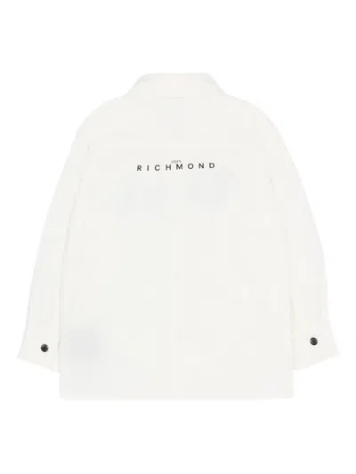 John Richmond Junior Long-sleeve Graphic Shirt In White