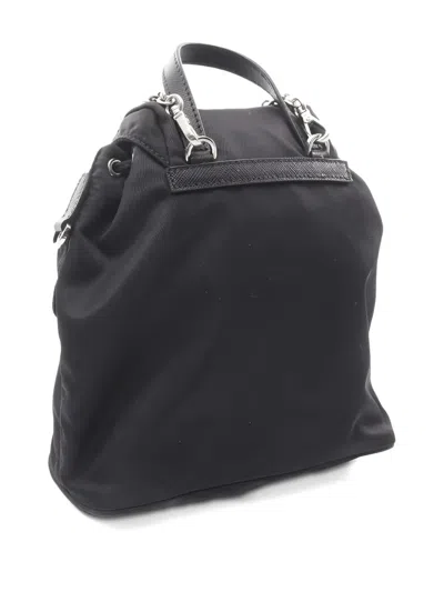 Pre-owned Prada 2010s Chain Backpack In Black