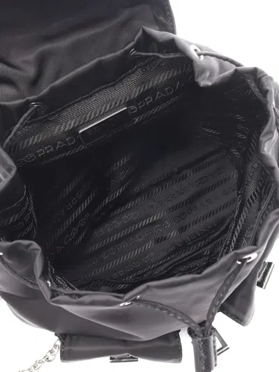 Pre-owned Prada 2010s Chain Backpack In Black