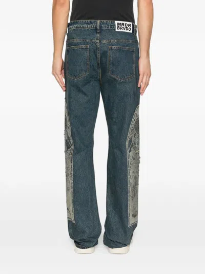 Who Decides War Graphic-panel Jeans In Blue