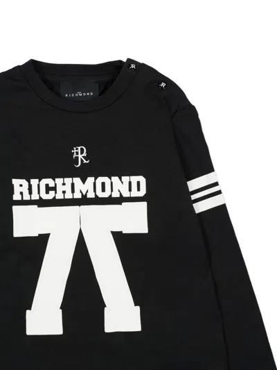 John Richmond Junior Long-sleeve Graphic T-shirt In Black