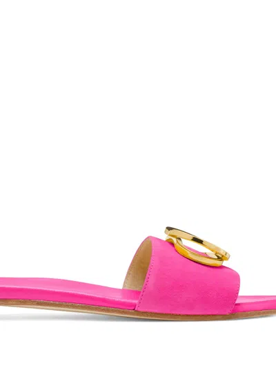 Stuart Weitzman Caicos Double-buckle Sandals In Pink