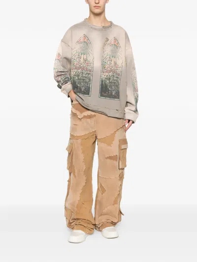 Who Decides War Patchwork Buttoned Jeans In Brown