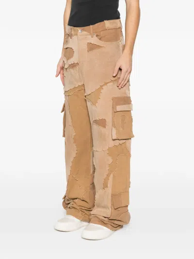 Who Decides War Patchwork Buttoned Jeans In Brown