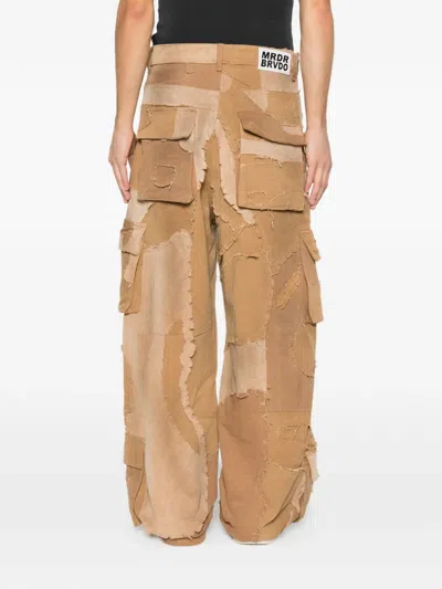 Who Decides War Patchwork Buttoned Jeans In Brown