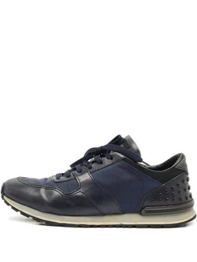 Pre-owned Tod's Leather Low-top Sneakers In Blue