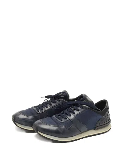 Pre-owned Tod's Leather Low-top Sneakers In Blue