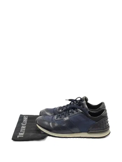 Pre-owned Tod's Leather Low-top Sneakers In Blue