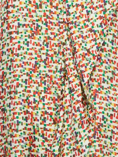 Pre-owned Carolina Herrera Vintage Silk Frill-detail Blouse In White